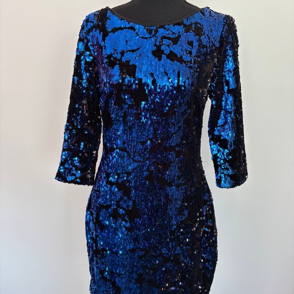Blue sequins Coctail Dress from Zara - Picture 1 of 6